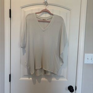 Charolette Avery- New women’s V-Neck Blouse in Cream